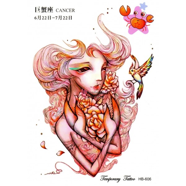 Tatuaje temporare pentru corp HB606 zodia Rac